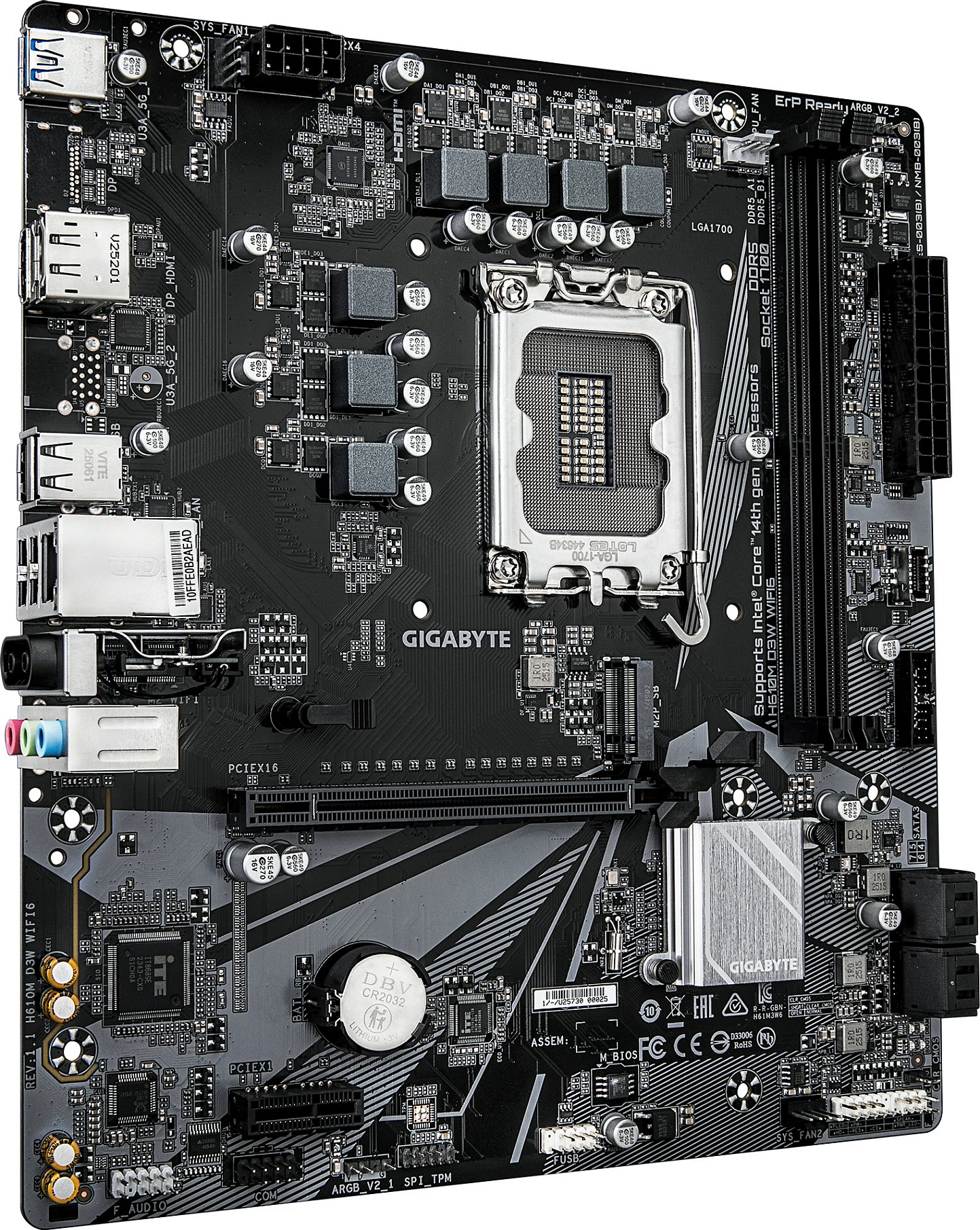 Pllakë amë Gigabyte H610M D3W WIFI6, LGA 1700, DDR4 5600MHz, Wi-Fi 6