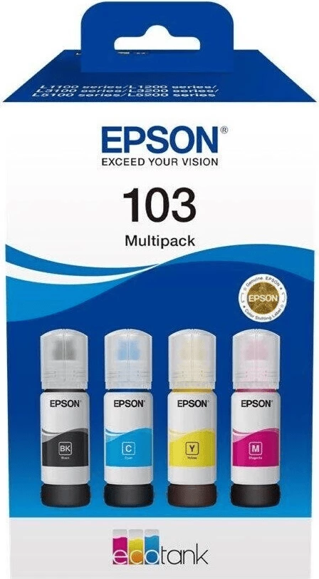 Bojë printeri, Epson 103 C13T00S64A, 70 ml, rendiment 4500 faqe, multipack, Black/Cyan/Magenta/Yellow