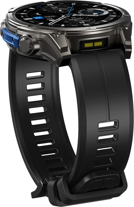 Smartwatch, Zeblaze, Vibe 8 Abyss, 1.43\" AMOLED Always-on, thirrje me Bluetooth, MIL-STD 810H, IP69K/5 ATM, 500 mAh, e zezë