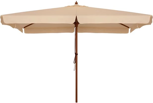 Ombrellë profesionale 4x4m me kornizë druri FH6023, ngjyrë bezhë