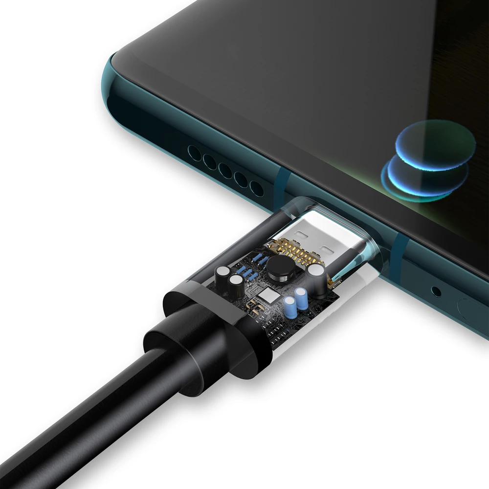 Kabllo USB Dudao L5G, 1m, Super Fast Charge, USB-A në USB-C, e zezë