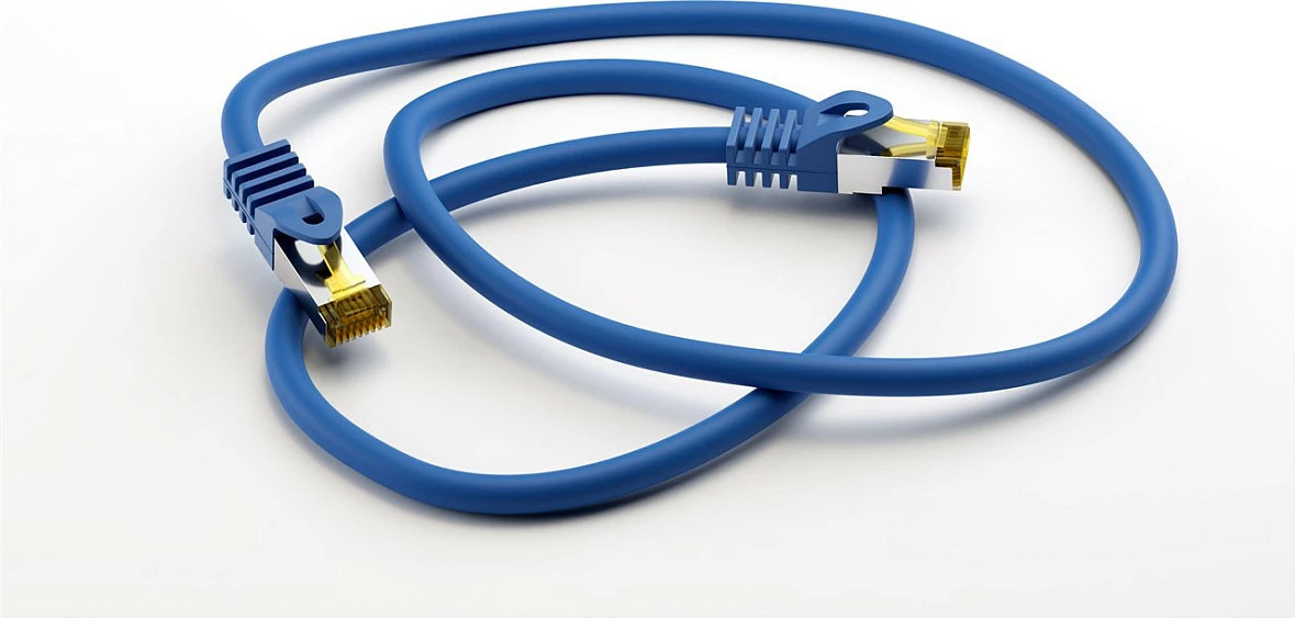 Kabllo rrjeti Goobay RJ45 Cat6a S/FTP (PIMF), 2 m, 500 MHz, blu