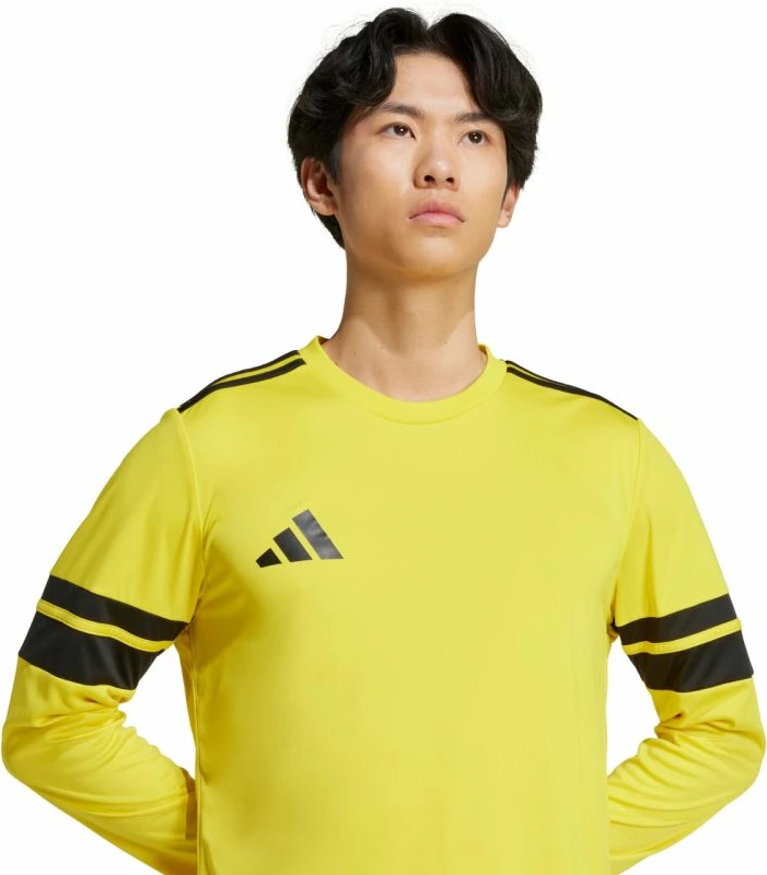 Fanellë me mëngë të gjata për meshkuj adidas, e verdhë