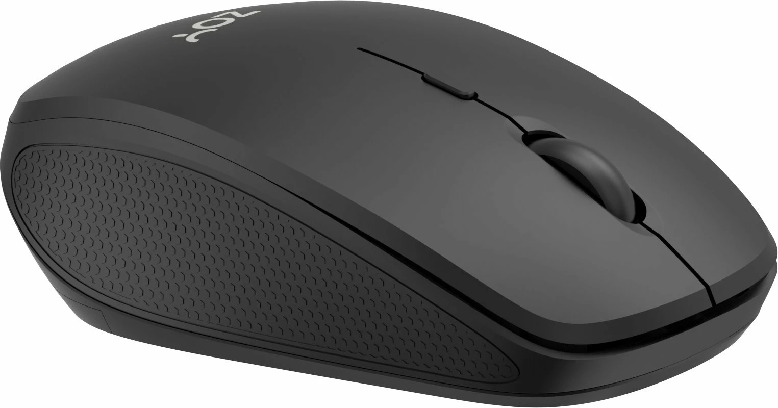 Maus wireless ZOY ZMS28 1600 DPI, 4 butona, receiver USB, i zi/grafit, set me bateri AA