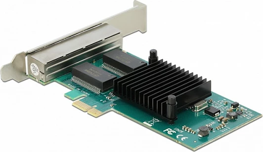Kartelë rrjeti PCIe DeLOCK Intel I350, 4x RJ45 Gigabit, PCI Express x1