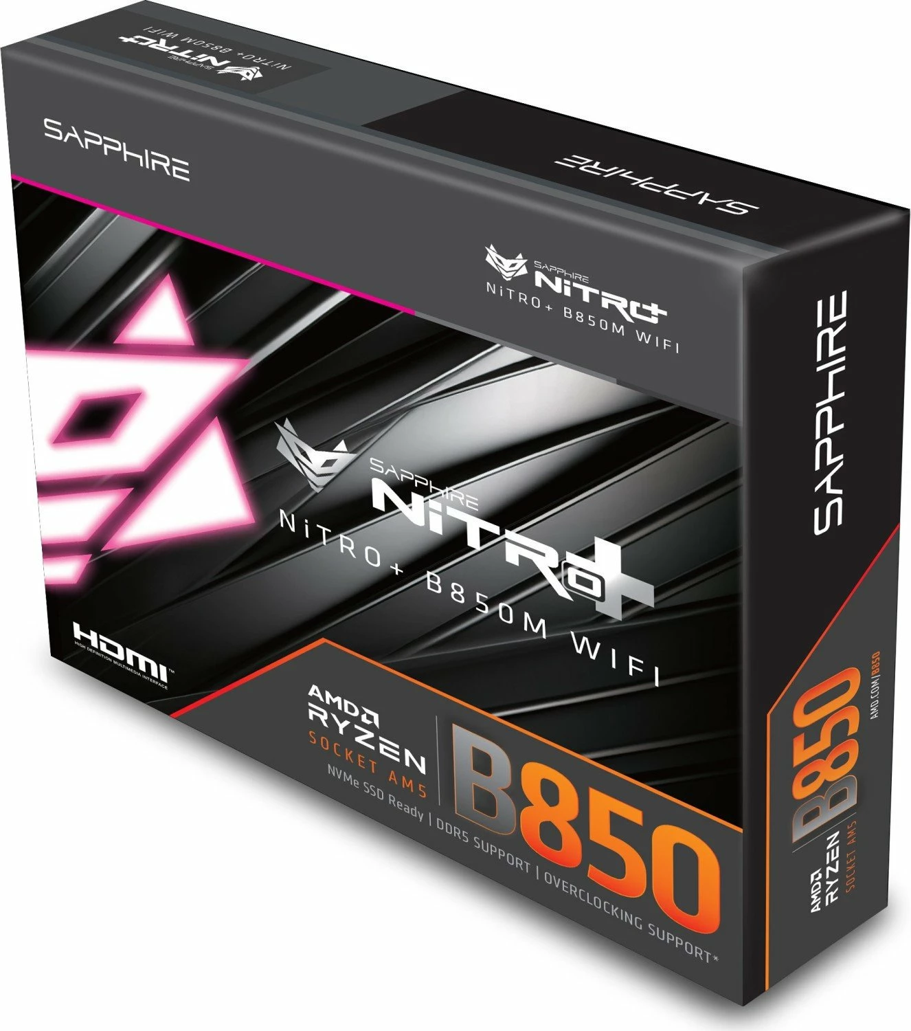 Pllakë amë Sapphire NITRO+ B850M WIFI Micro-ATX AM5, DDR5 deri 256GB, PCIe 5.0, WiFi 6, Bluetooth 5.3