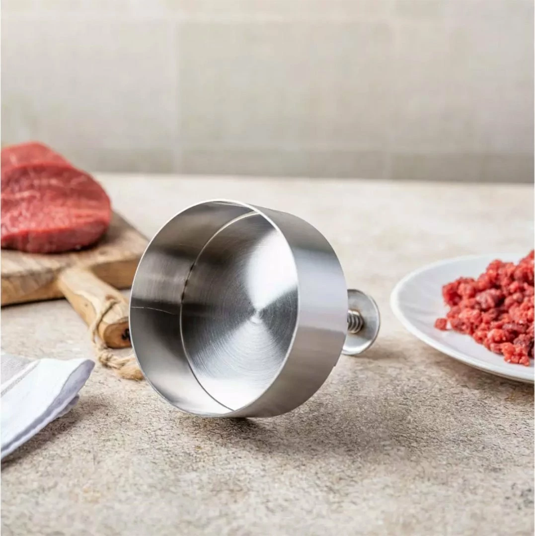 Formues për petë burgeri KingHoff KH-1879 inox, argjend