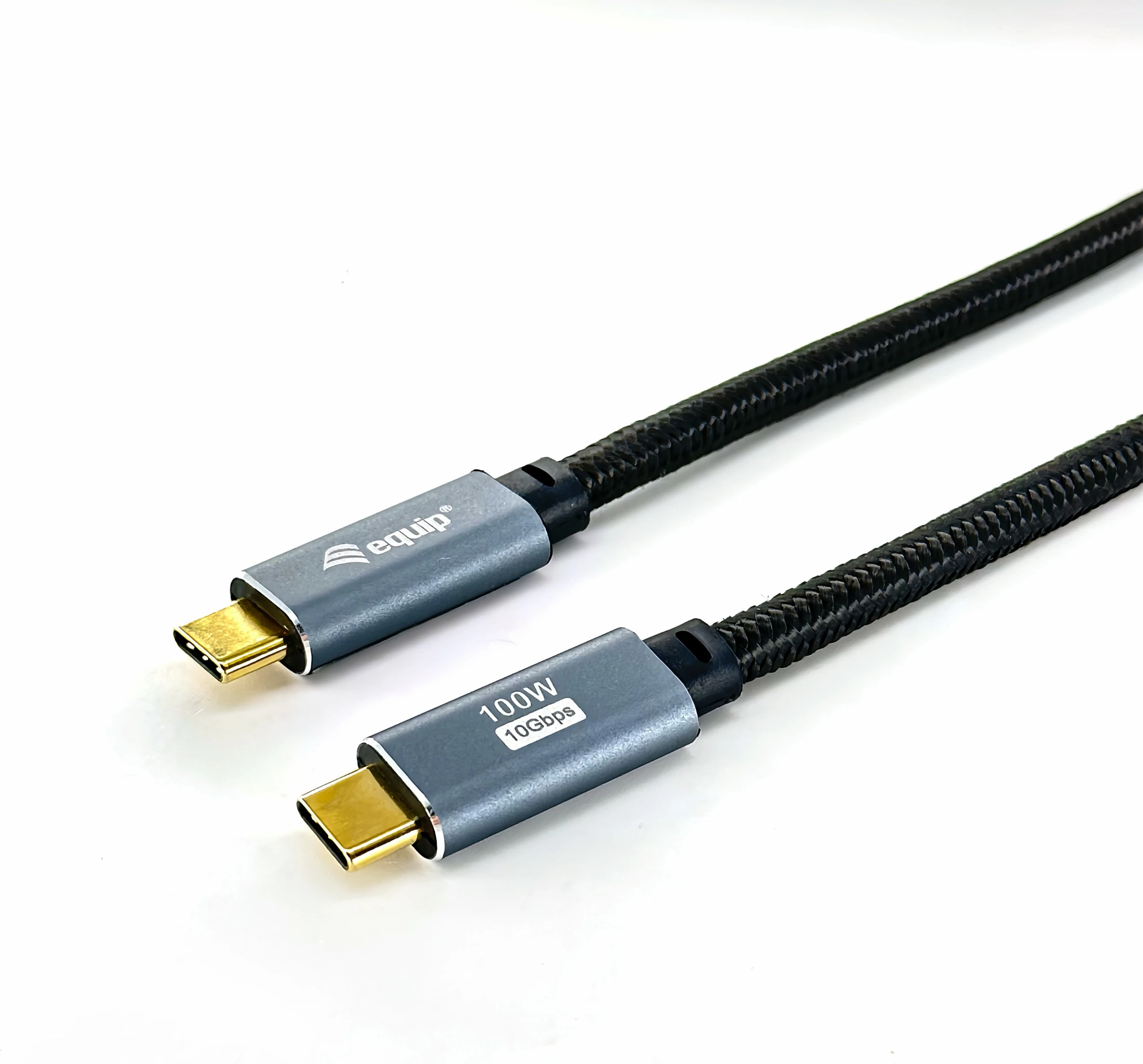 Kabllo USB C në C Equip USB 3.2 Gen 2, 2m, 100W, 10Gbps, e zezë