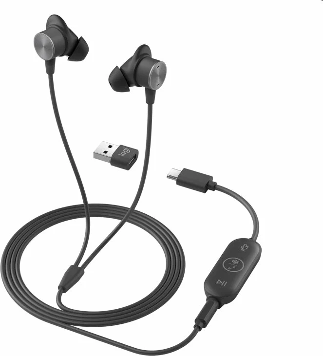 Kufje Logitech Logi Zone Wired, Office/Call center, 33 g, Graphite