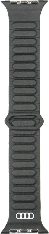 Rrip për Apple Watch Audi Logo, lëkurë sintetike, magnetik, i zi, 44/45/46/49 mm