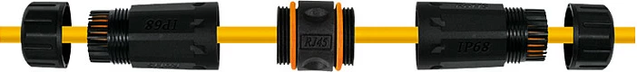 Lidhës CAT6a për jashtë LogiLink, RJ45, IP68, i zi
