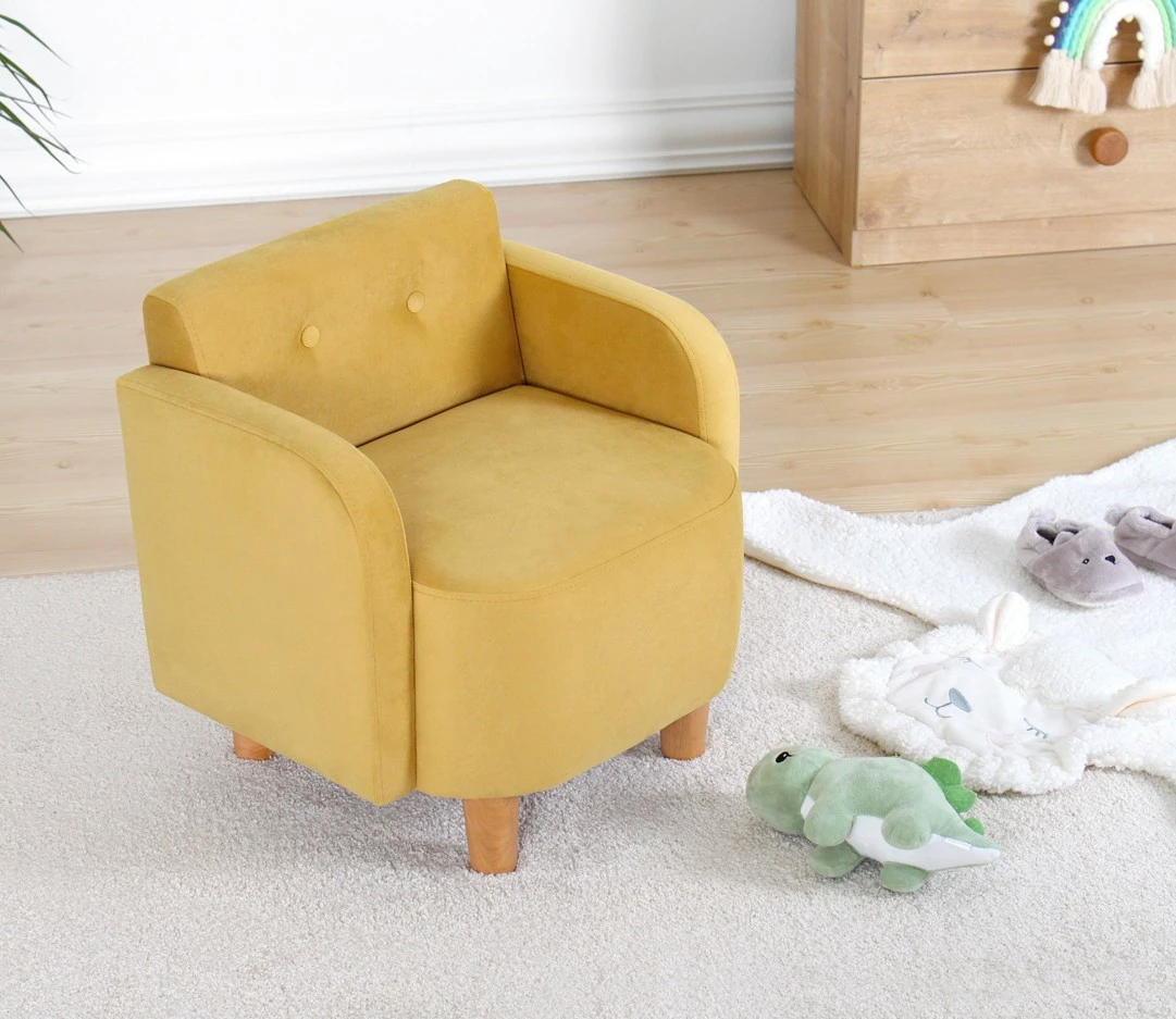 Karrige për fëmijë, model Wing, Atelier del Sofa, Volie, e verdhë