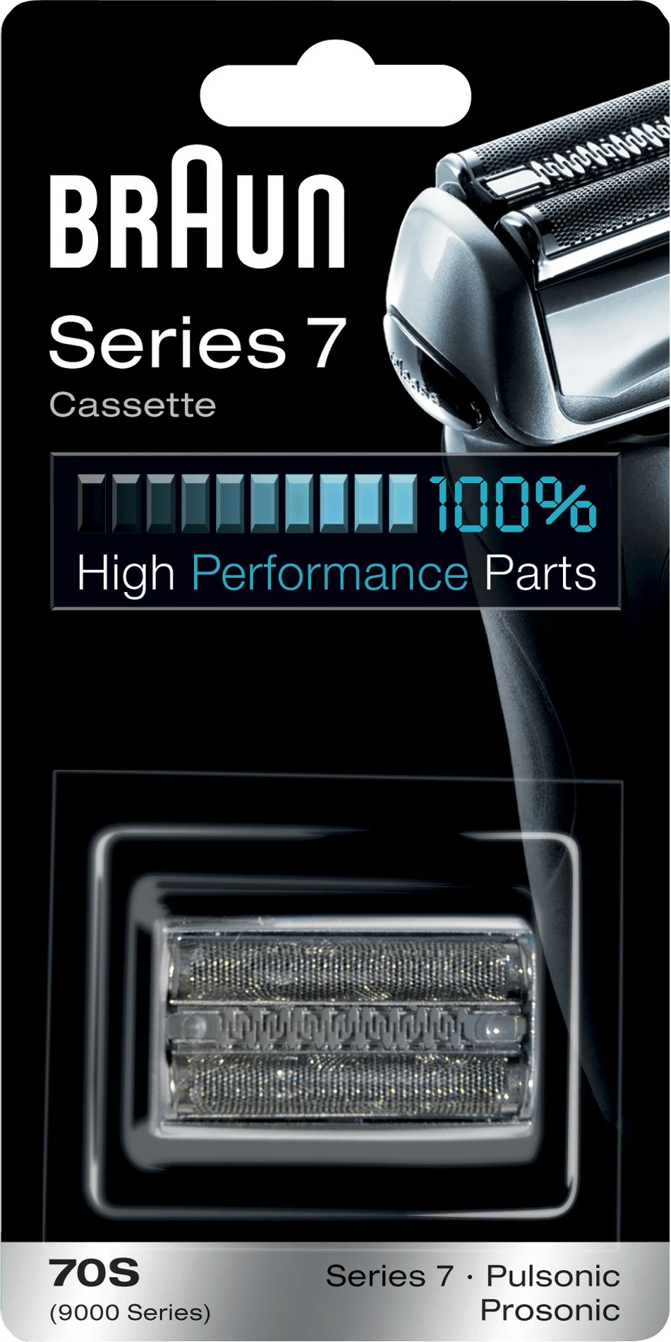 Kokë zëvendësuese makinës rroje Braun Series 7 70S, Pulsonic, argjend