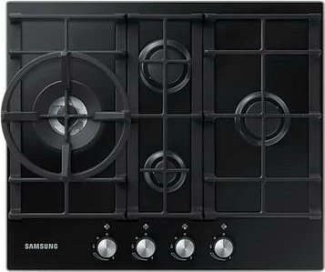 Pllakë gazi Samsung NA64H3030BK/O1, 4 zona, xham, e zezë