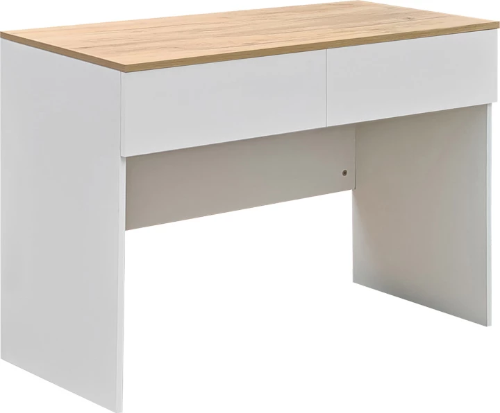 Tavolinë pune Beleton me sirtarë, MDF, ngjyrë lis-e bardhë, 100x50x75cm