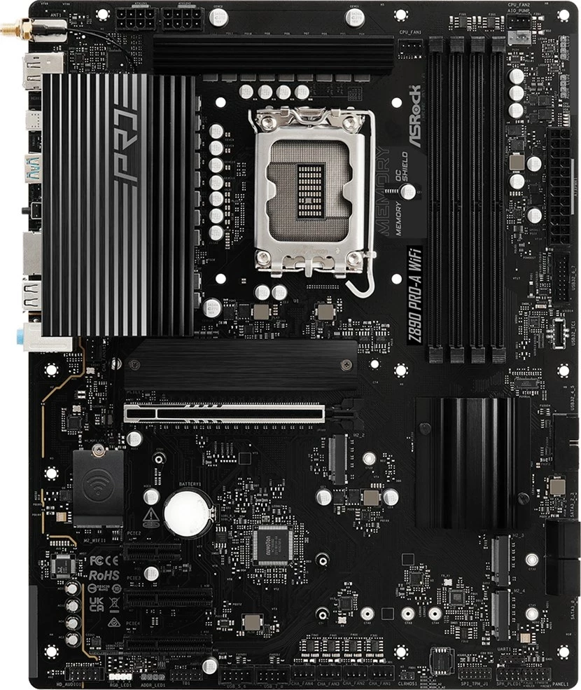 Pllakë amë Asrock Z890 Pro-A WiFi, Socket 1851, ATX, Wi-Fi 6E, Bluetooth 5.3, e zezë