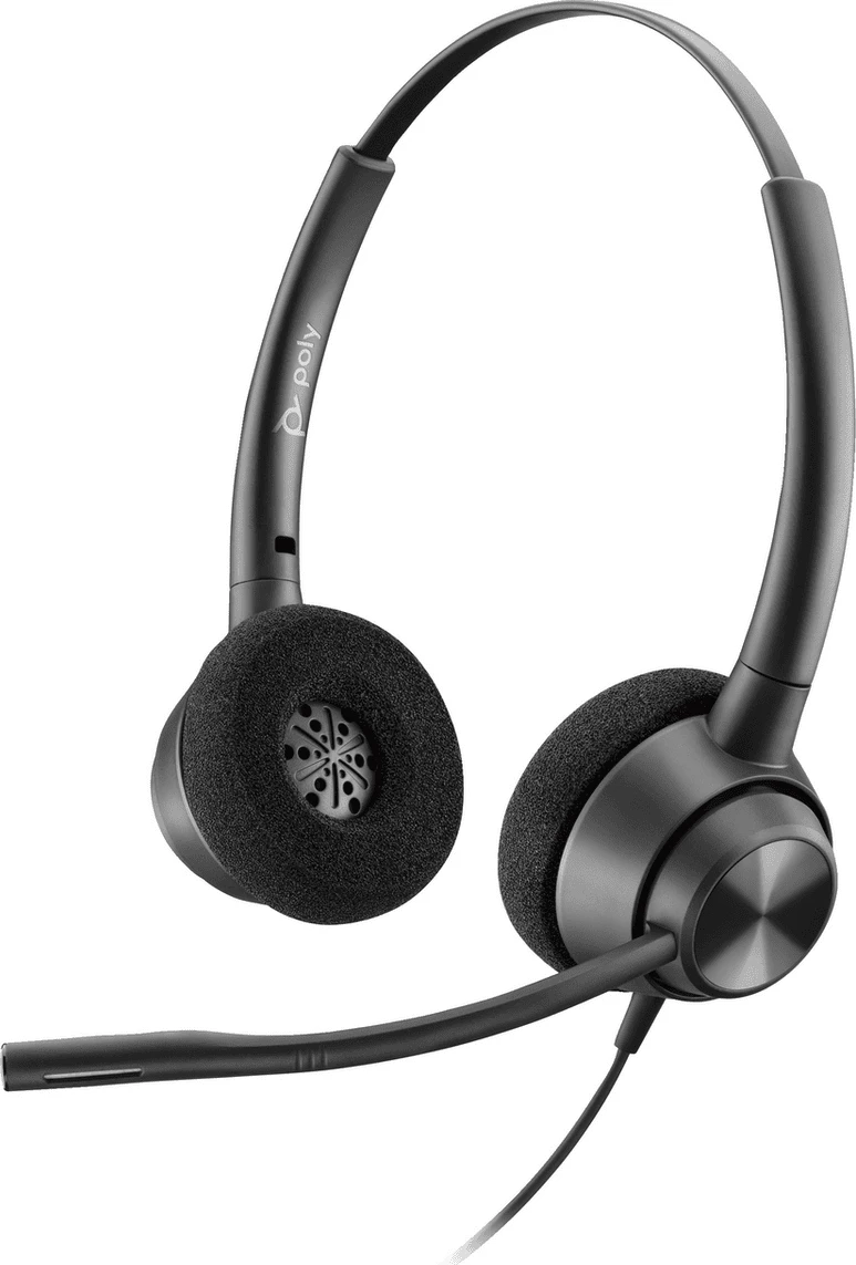 kufje me mikrofon, Plantronics/Poly EncorePro 320, 77T26AA, dyanshme mbi kokë, ngjyrë e zezë