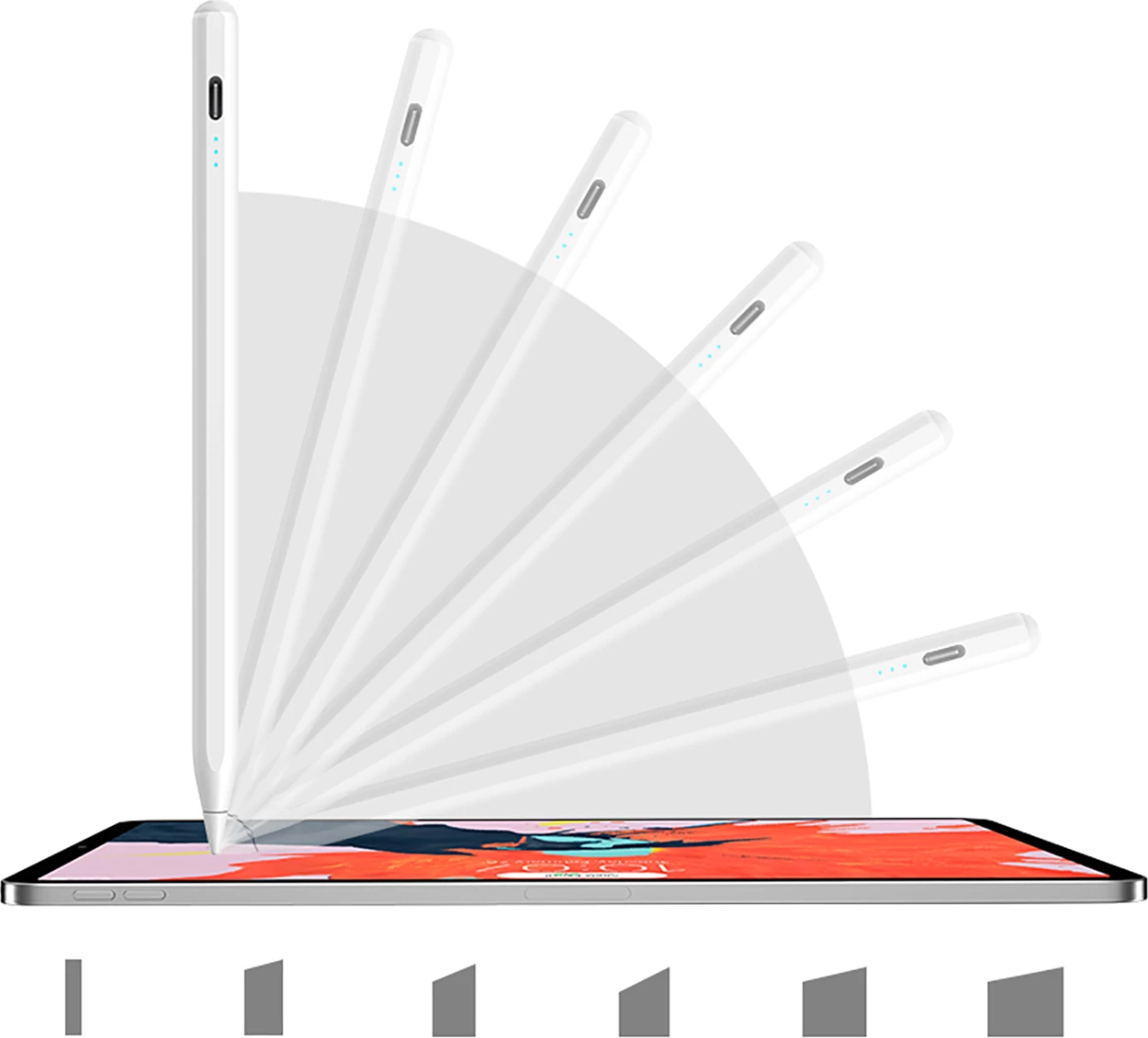 Stilus aktiv Joyroom JR-X9S Pro, USB-C, 130 mAh, 2 maja ndërrueshme, i bardhë