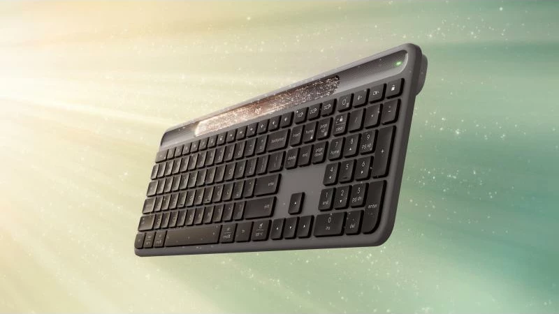 tastierë wireless Logitech Signature Slim Solar+ K980 920-013757, Bluetooth, full-size me numpad, e zezë
