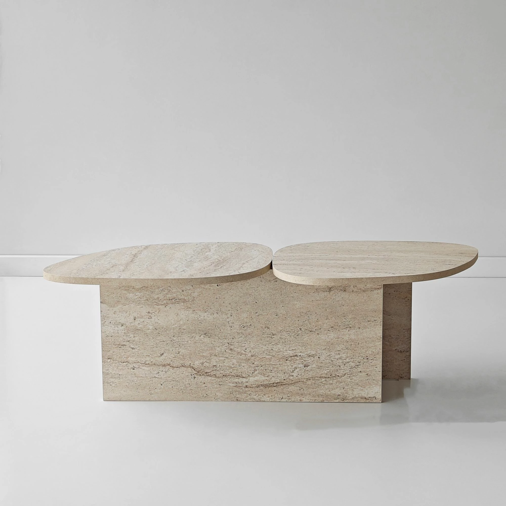 Tavolinë kafeje Skye Decor, ngjyrë travertine