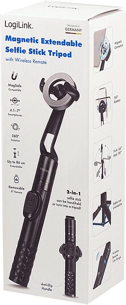 Tripod selfie stick LogiLink Wireless, magnetik, i zi