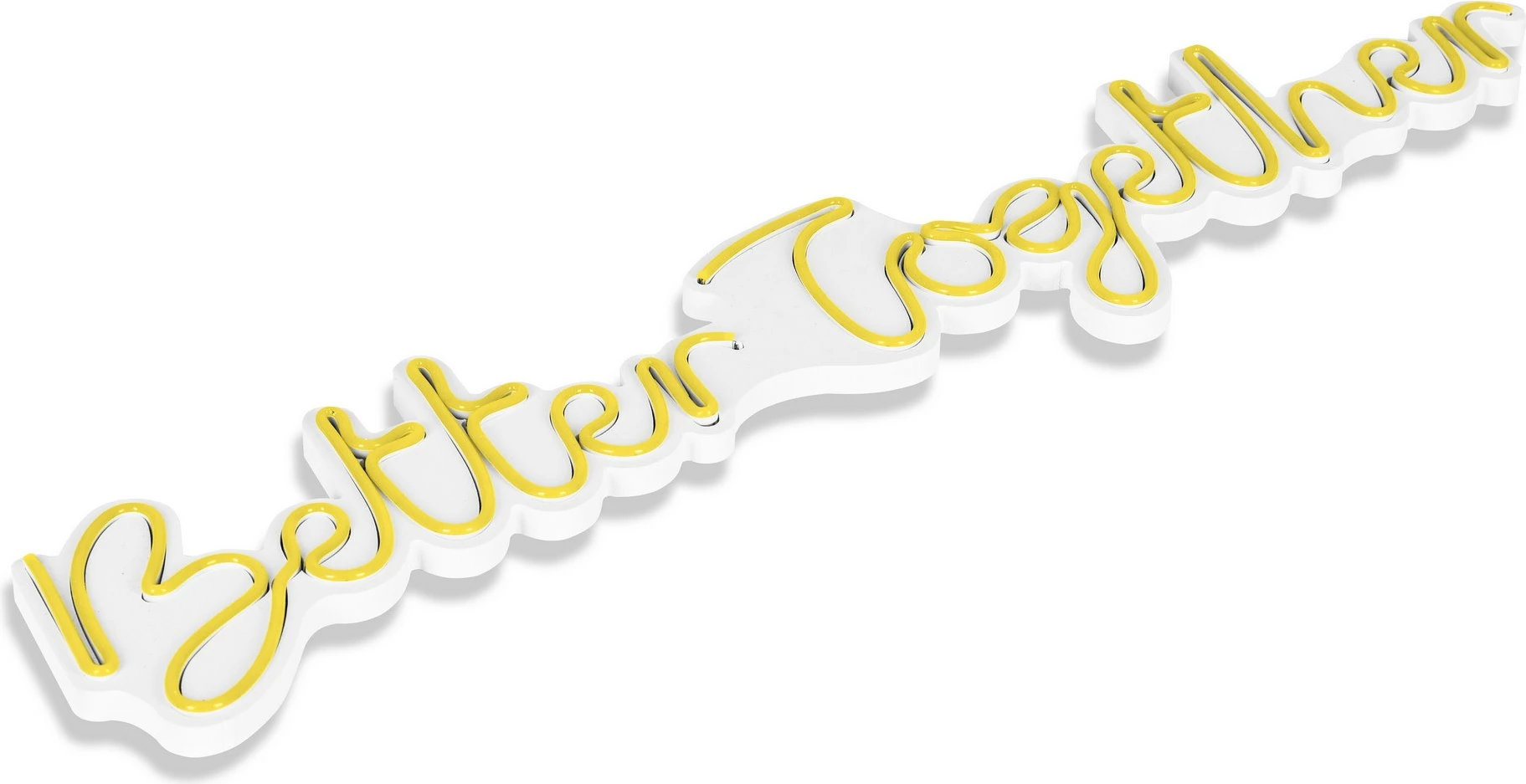 Dekor dritash LED plastike, Better Together, ngjyrë e verdhë