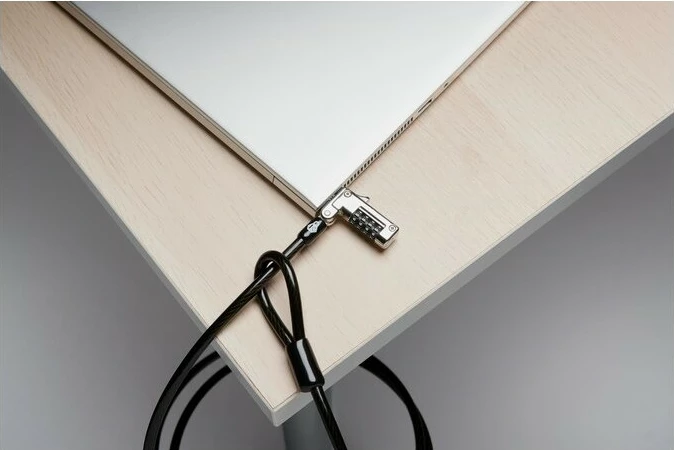 Kensington kabllo sigurie për laptop, Kombinim, 1.8m, NanoSaver, zi, metalik