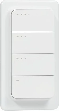 Telekomandë smart Shelly Blu ZB RC Button 4, 4 butona, Bluetooth/Zigbee, e bardhë
