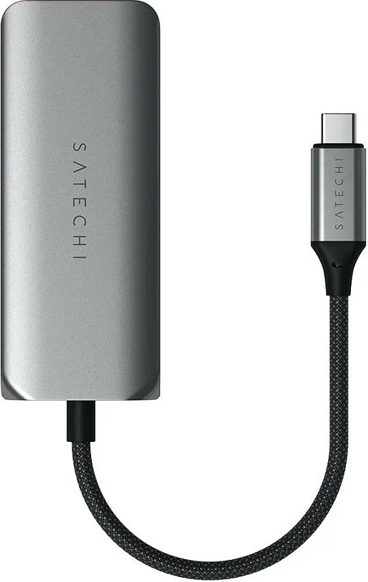Hub USB-C Satechi 4-Port me 2.5 Gigabit Ethernet, Space Grey