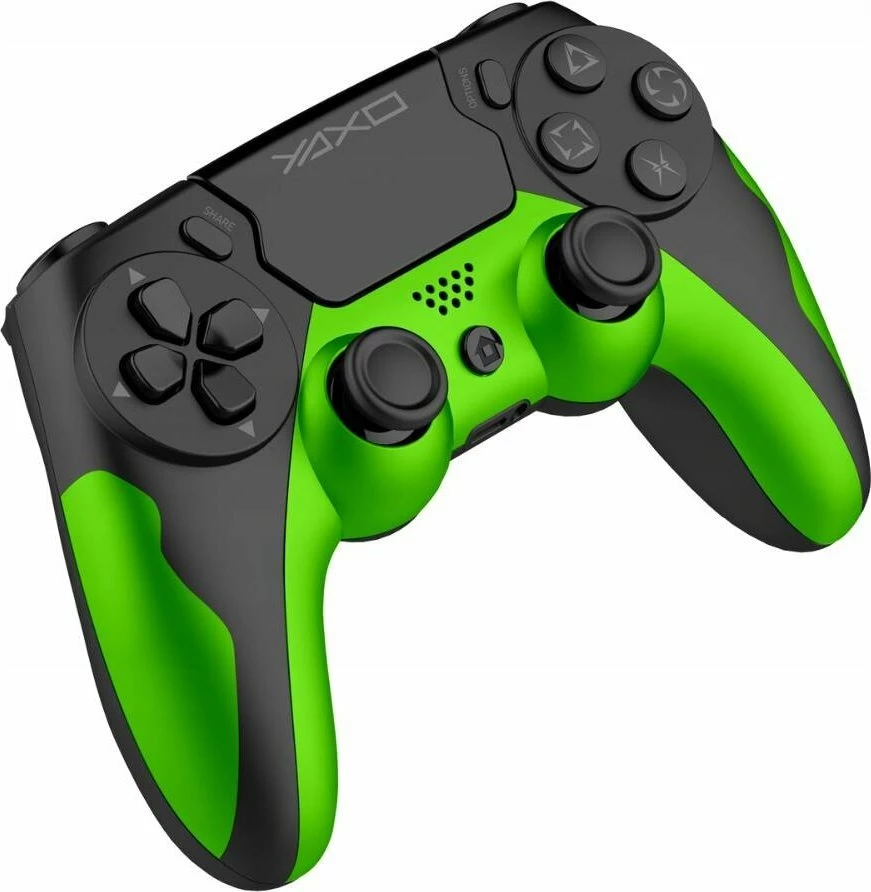 Gamepad Yaxo Hornet Fury YAX-GA-GC-004, wireless Bluetooth 4.0, për PS4/PS3/PC, bateri 600 mAh, me vibrim, i gjelbër
