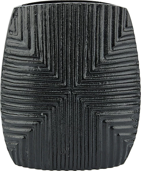 Vazo LINEAR, alumin, e zezë, 21x8x24cm