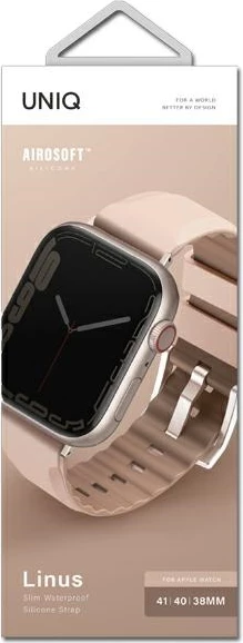 Rrip silikoni për Apple Watch UNIQ Linus, 38/40/41mm, rozë