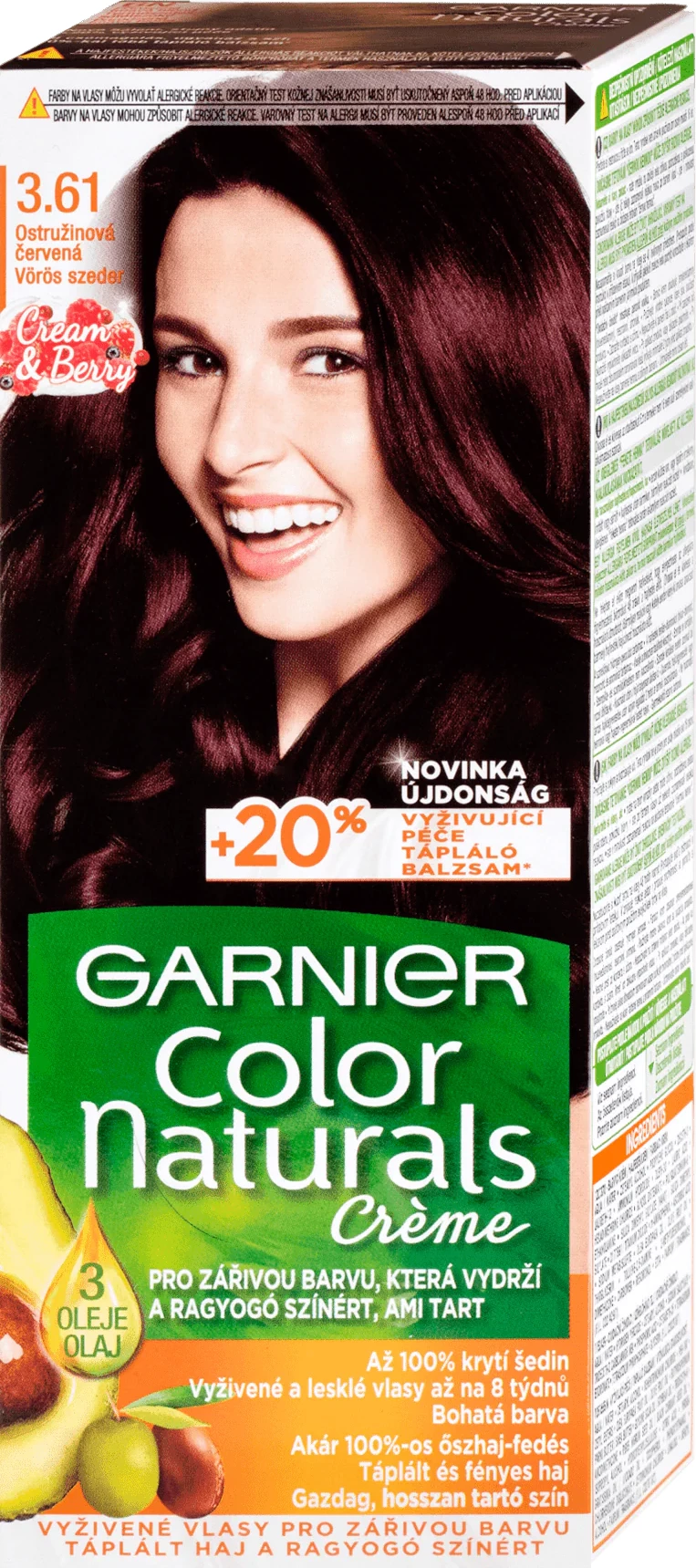 Ngjyrë për flokë Garnier Color Naturals 3.61 Raspberry Red