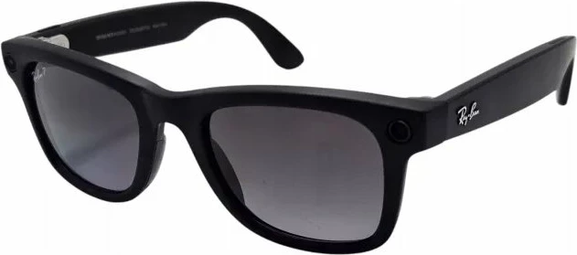 Syze dielli smart Ray-Ban Meta Wayfarer RW4008 601ST353, 32GB, kamerë 12MP, polarizuese UV400, me kasë karikimi + leckë, zezë mat/grafit
