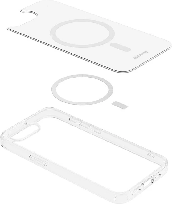 Mbështjellës CRONG Clear MAG Cover për iPhone 16e, MagSafe, Transparent