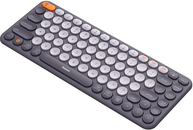 Tastierë wireless Baseus K01A, tri-modesh, gri e zbehtë (Frosted Gray)