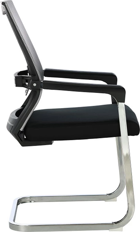 Karrige vizitori për zyre, kromatike,, metalike-me rrjetë, e zezë