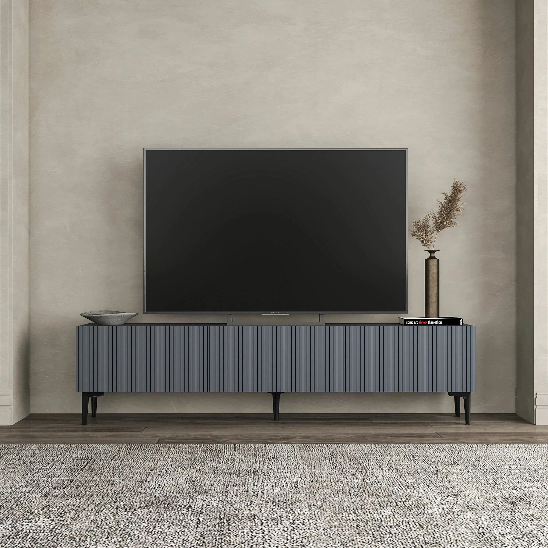 Komodë për TV, Skye Decor, Oscar, ngjyrë antracit