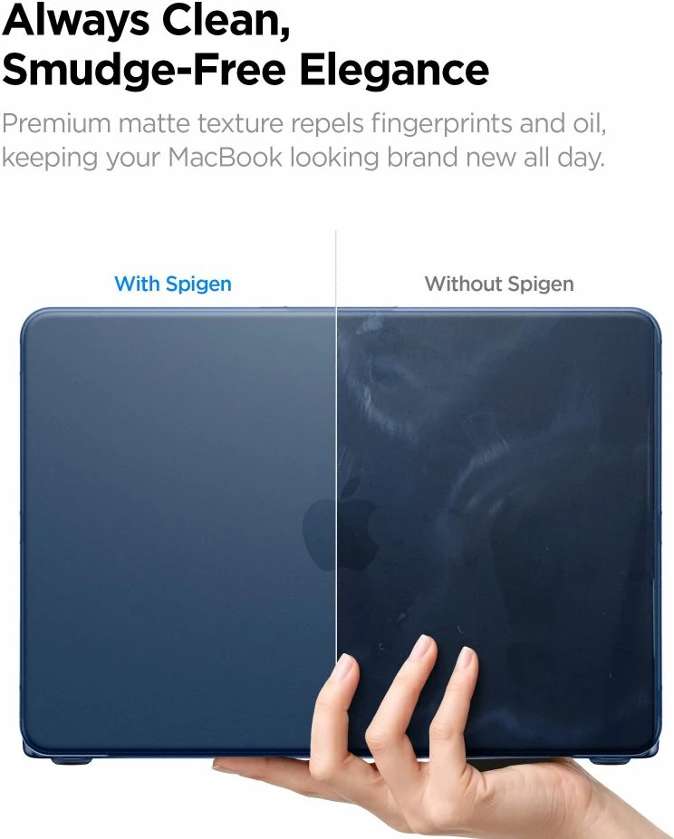 Mbështjellës Spigen AirSkin për Apple MacBook Neo 13" (2026) A3404, i hollë PC/TPU, snap-on, Blu mat