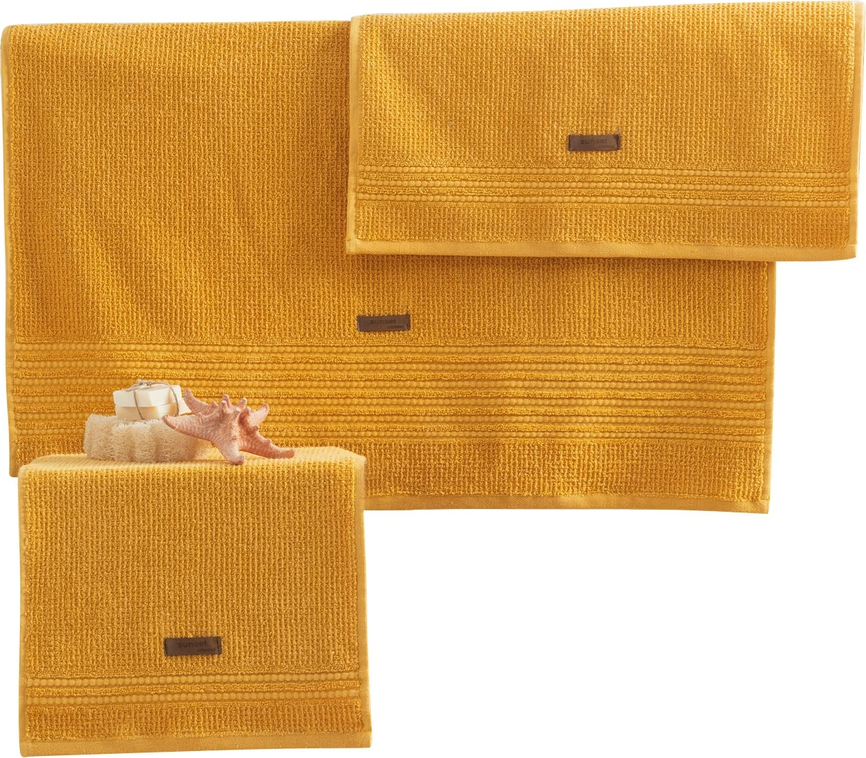 Set peshqirësh (3 copë), Mijölnir Wellness, e verdhë