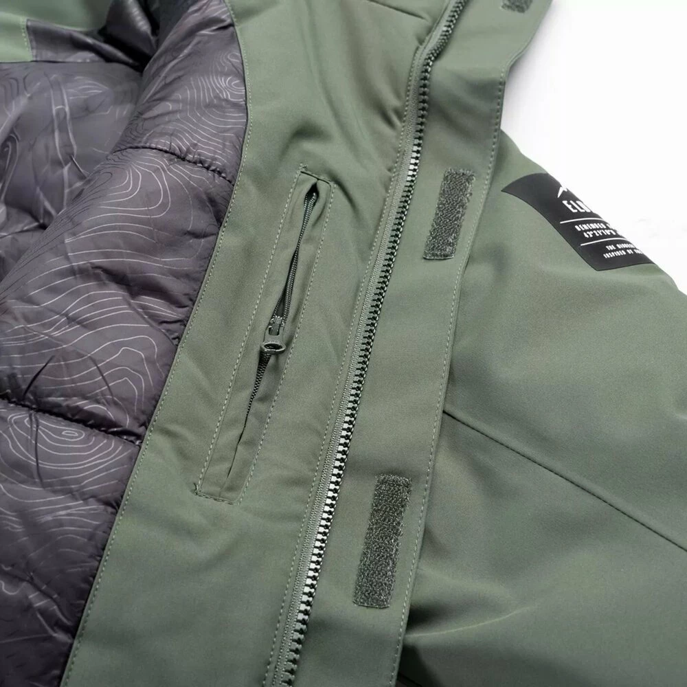 Xhaketë e izoluar për meshkuj Elbrus DILOX 2XL, 20000 mm, me kapuç, Jeshile
