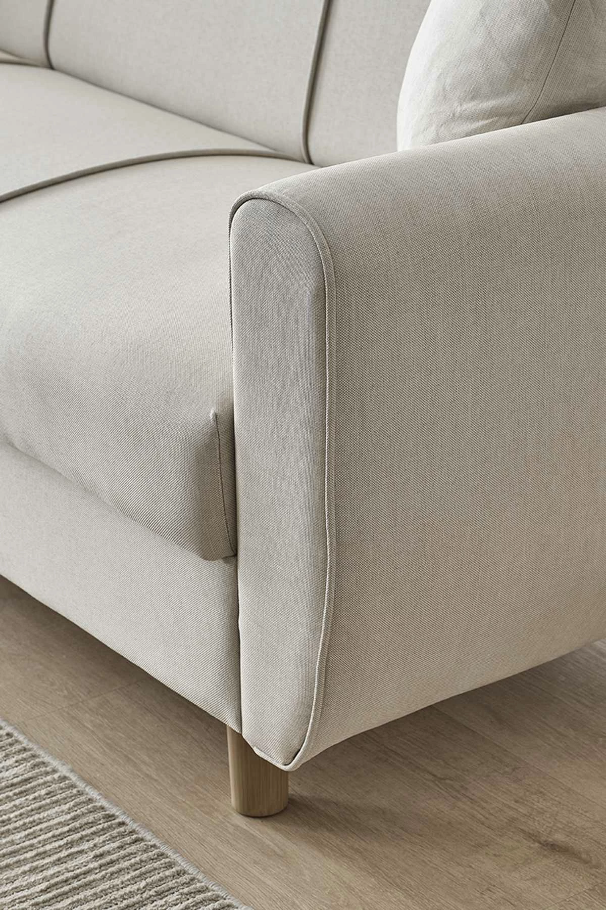 Divan-krevat treshe Flavia, ngjyrë bezhë, Atelier del Sofa