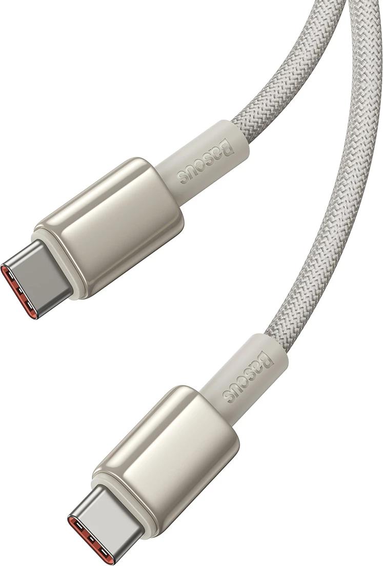 Kabllo USB-C në USB-C Baseus Tungsten Gold, 1m, 100W, Ari