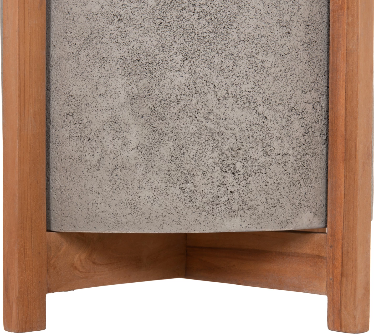 Vazo e brendshme HOFF, çimento fibrash gri, bazë dru tik, FH4682.03M, 40x39cm
