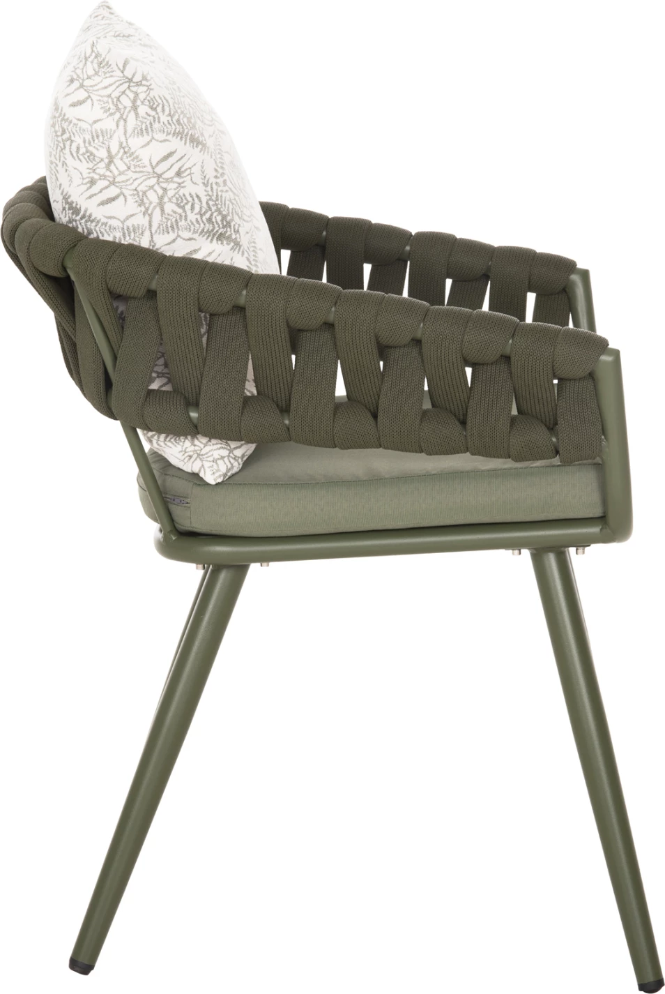 Karrige alumini CAMDEN FH6141.09 jastëk shpine me dizajn print-dritë ulliri 56x60x72-87Hcm