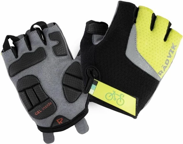 Doreza për biçikletë Radvik për fëmijë, të zeza dhe të verdha