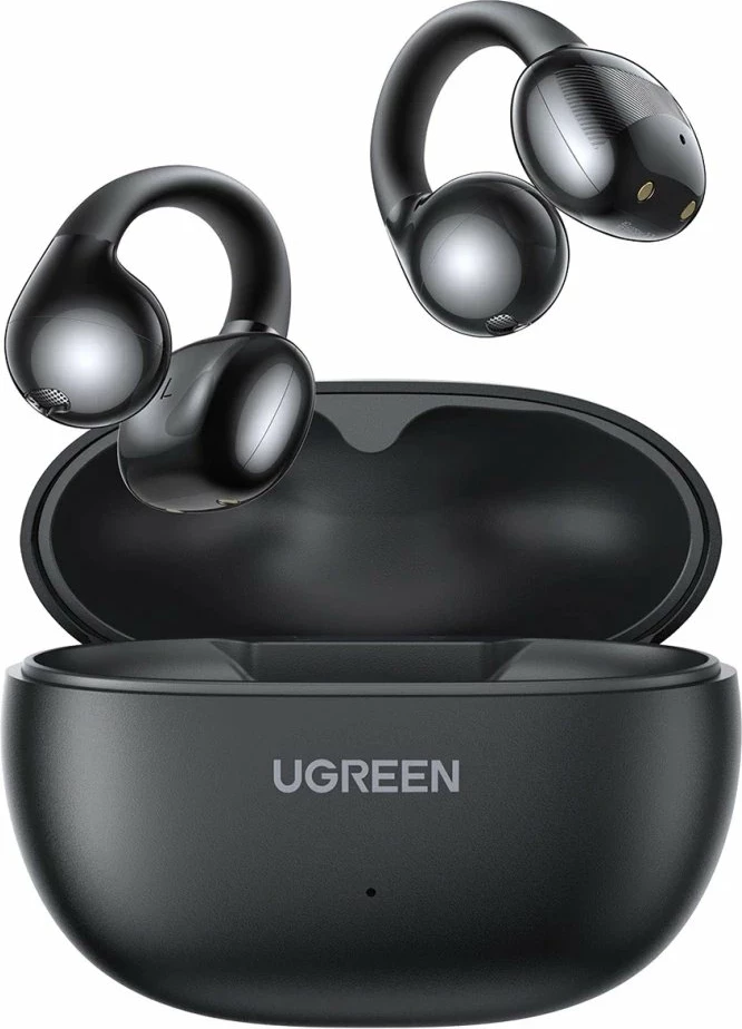 Kufje wireless Ugreen HiTune S3 WS209, Bluetooth 5.4, open-ear clip-on, IPX5, mikrofon, deri 24–30 orë, të zeza