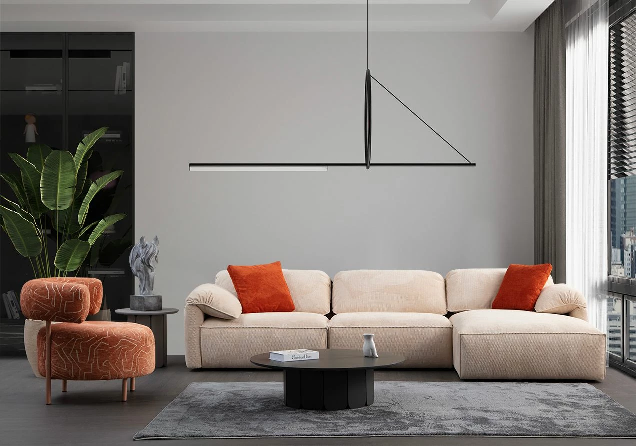 Këndare Flamingo, krem, Atelier del Sofa, 335x170x105x80cm