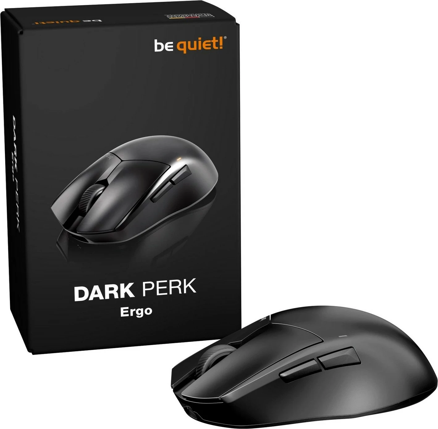 Maus be quiet! DARK PERK ERGO, wireless, 32000 DPI, i zi