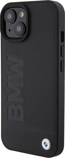 Mbështjellës BMW BMHMP15SSLLBK për iPhone 15 6.1", MagSafe, lëkurë, zi